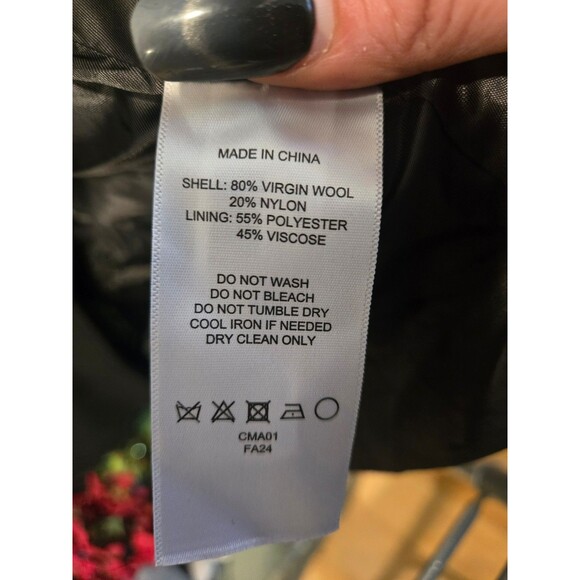 NWT Quince Men’s Italian  Wool Overcoat Black Coat Size XXL Career Preppy - Picture 5 of 5